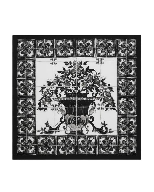 Dolce & Gabbana Schal Aus Seide in Black für Herren
