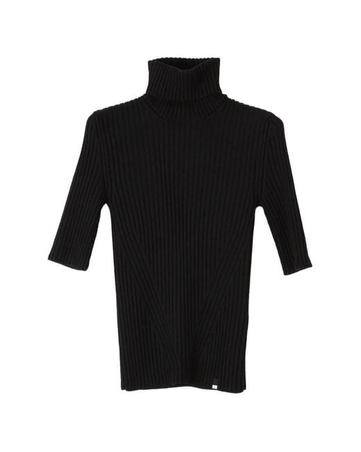 Pull Côtelé À Col Roulé Herno en coloris Black