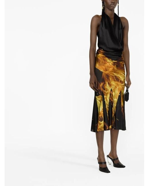 Balmain Gedrapeerde Rok in het Black