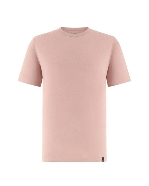 Boggi Pink Logo-Patch T-Shirt for men