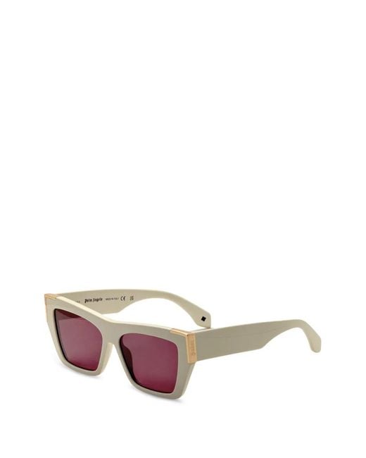 Palm Angels Pink Hollywood Rectangle-Frame Sunglasses