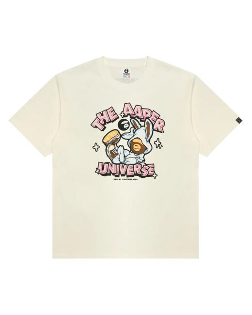 メンズ Aape By A Bathing Ape グラフィック Tシャツ White