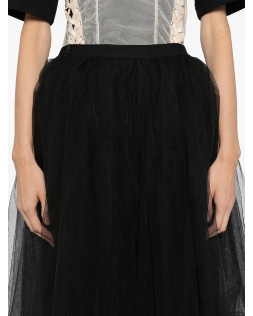 JNBY Black Double-Layer Skirt