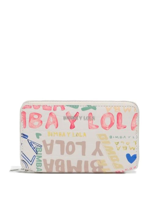 Bimba Y Lola Portemonnee Met Logoprint in het Pink