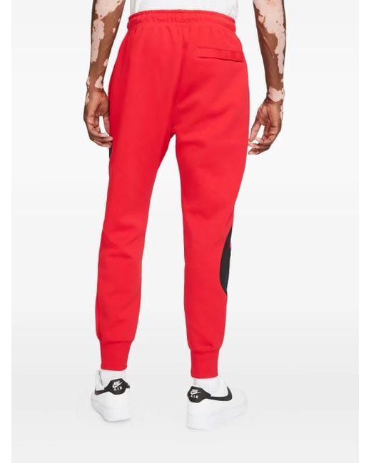 Nike Red Swoosh Panel Track Pants for men
