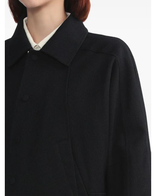 Adererror Blue Panelled Wool Blend Bomber Jacket