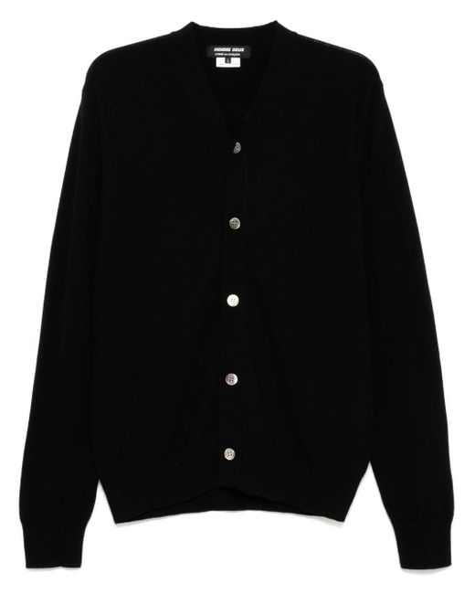 Comme des Garçons Black V-Neck Cardigan for men