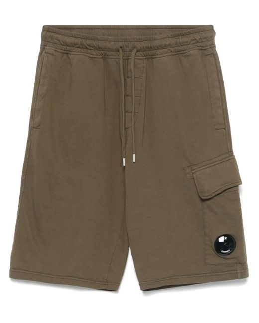 C P Company Green Cargo Bermuda Shorts for men