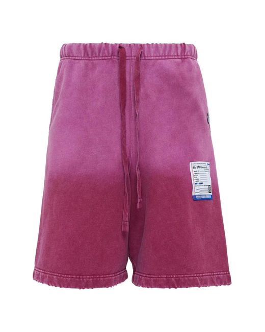 Maison Mihara Yasuhiro Purple Distressed Shorts for men