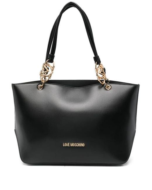 Love Moschino チェーンリンク ハンドバッグ Black