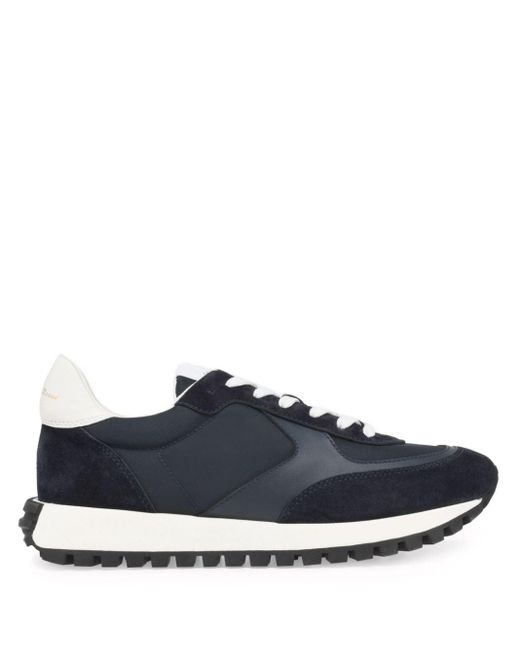 Gianvito Rossi Blue Gravel Panelled Sneakers