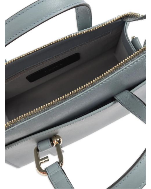 Furla Gray Nuvola Leather Tote Bag