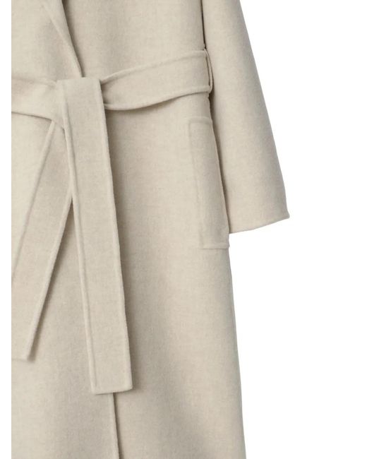 Burberry Natural Hooded Cashmere Coat
