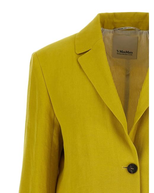 Max Mara Yellow 'smmalberta' Blazer