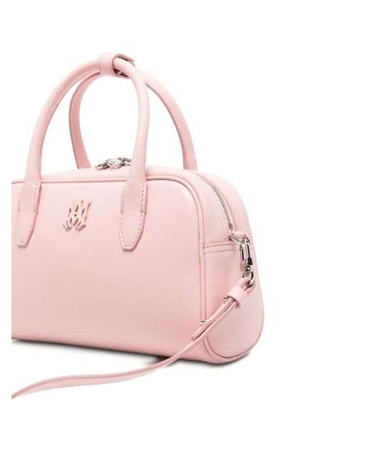 Amiri Pink Ma-Plaque Leather Tote Bag