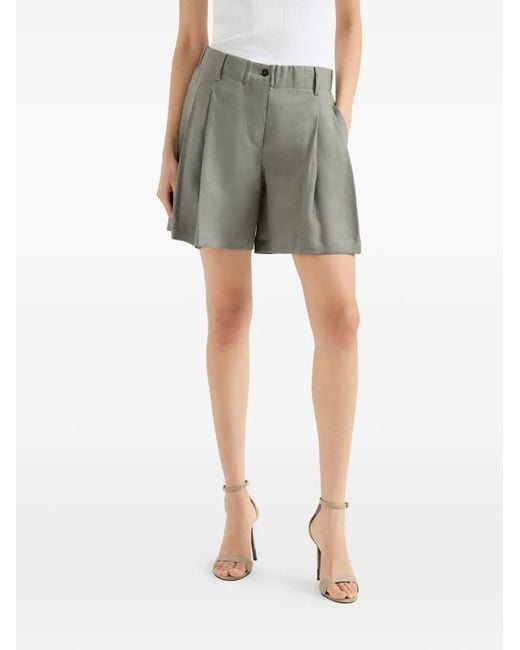 Brunello Cucinelli Gray Linen Shorts
