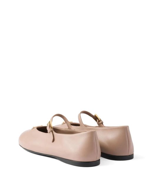 Prada Pink Nappa Leather Ballerinas
