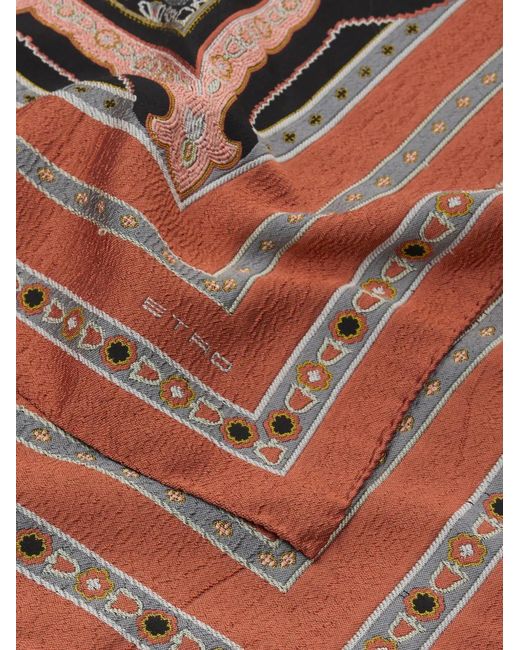 Etro Black Patterned Scarf
