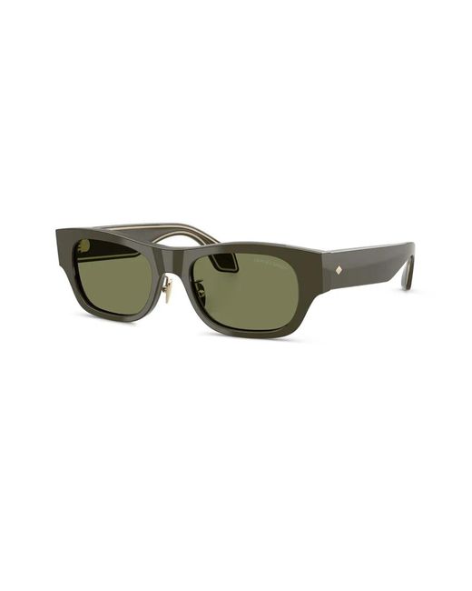 Giorgio Armani Green Rectangle-Frame Sunglasses for men