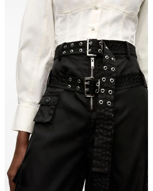 Ganni ベルテッド パンツ Black