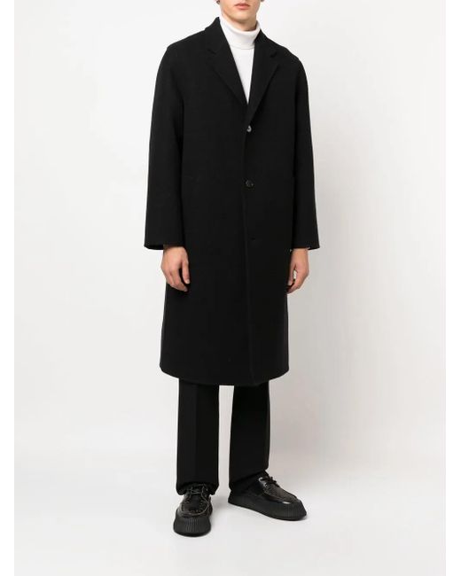 Jil Sander Black Wool Coat for men