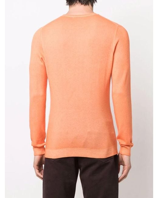Malo Orange Cashmere Sweater for men