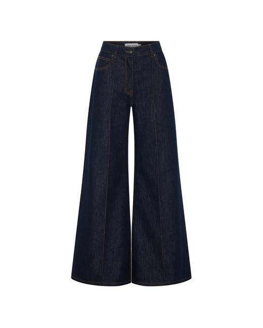 Anna Quan Blue Marius Wide-Leg Jeans
