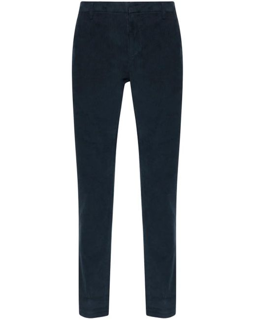 Dondup Blue Gaubert Corduroy Trousers for men