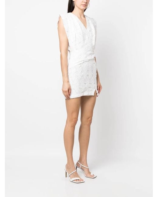 IRO White Wrap-Design Dress