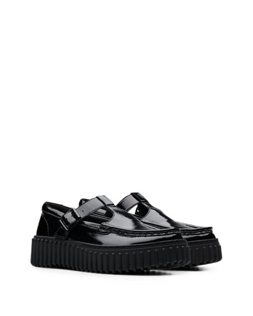 Clarks Black Torhill Bar Loafers
