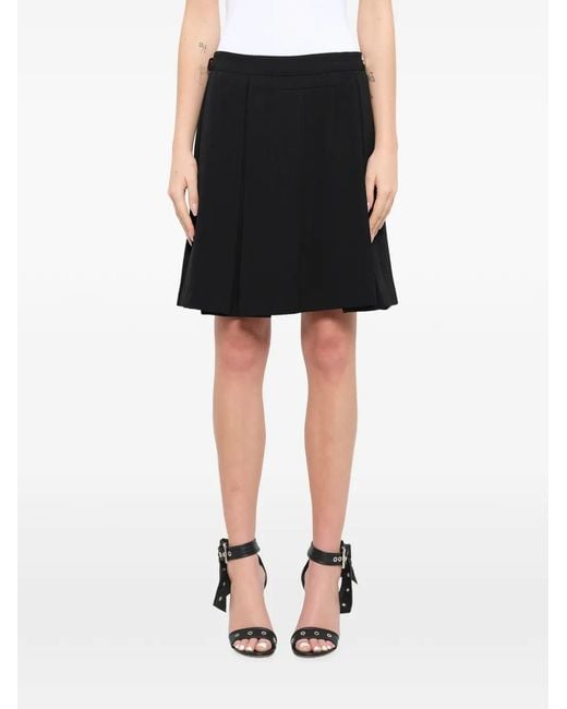 Givenchy Black Kilt Pleated Mini Skirt