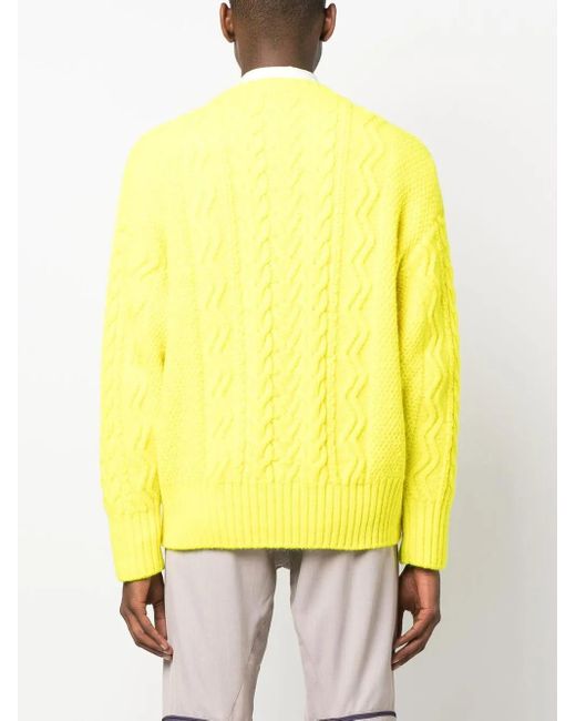 Undercover Yellow Cable-Knit Jumper for men