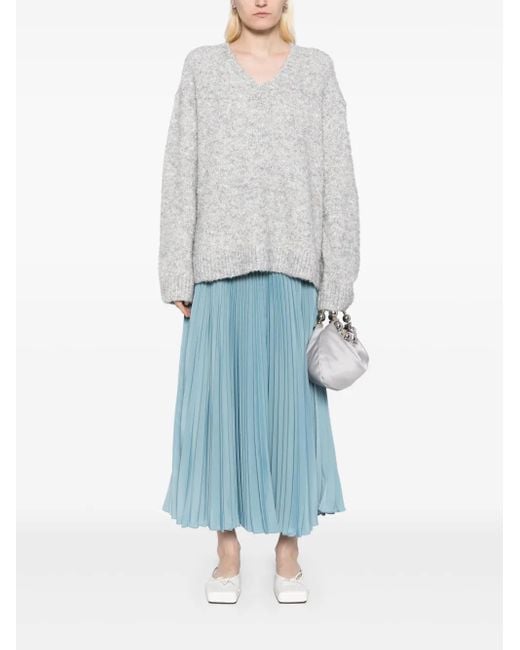 B+ AB Gray V-Neck Sweater