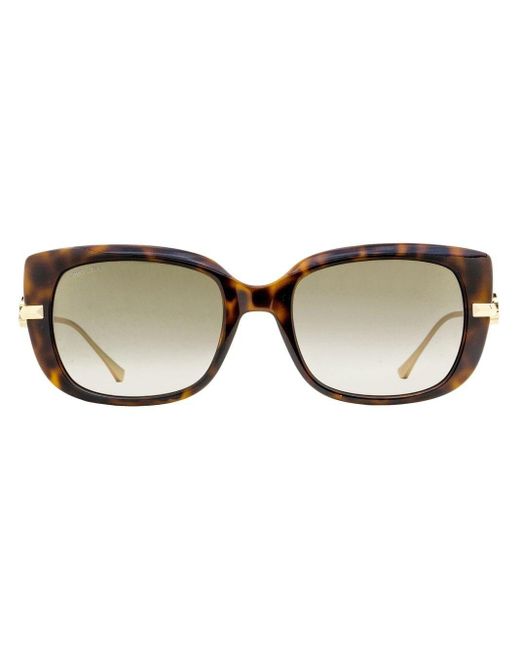 Jimmy Choo Orla Rectangular-frame Sunglasses in Brown | Lyst