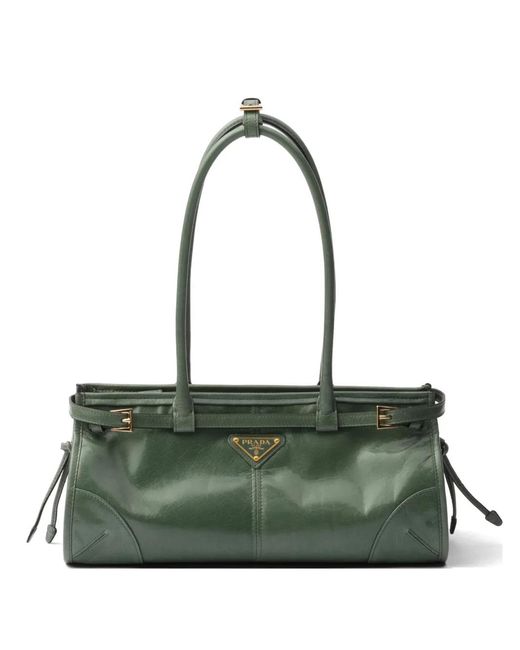 Prada Green Medium Bonnie Tote Bag