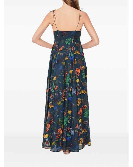 Rosie Assoulin Blue High Garden Maxi Dress