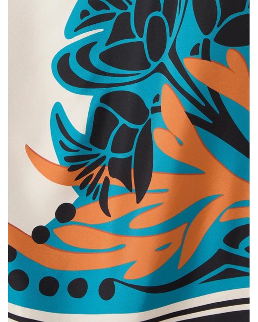 LaDoubleJ Blue Roy Floral One-Shoulder Maxi Dress