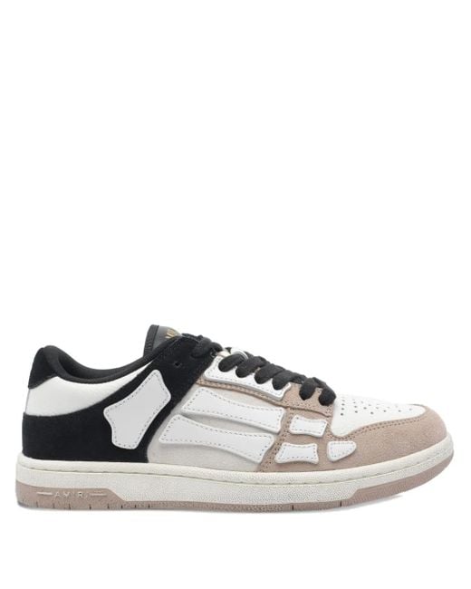 Amiri Natural Skel Top Leather Sneakers for men
