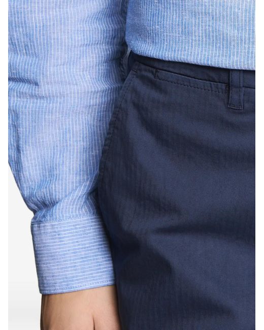 Fay Blue Pocket Classic Capri Trousers for men