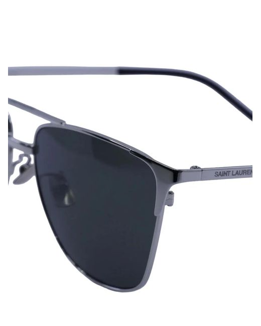 Saint Laurent Blue Square-Frame Sunglasses
