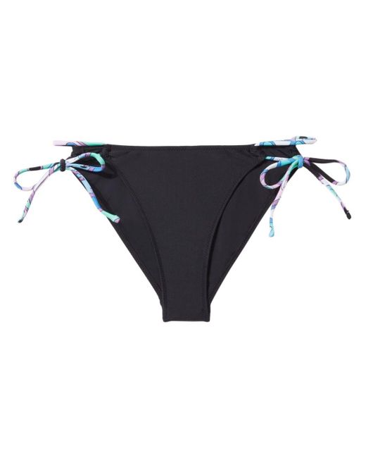 Emilio Pucci Black Iride-print Bikini Bottoms