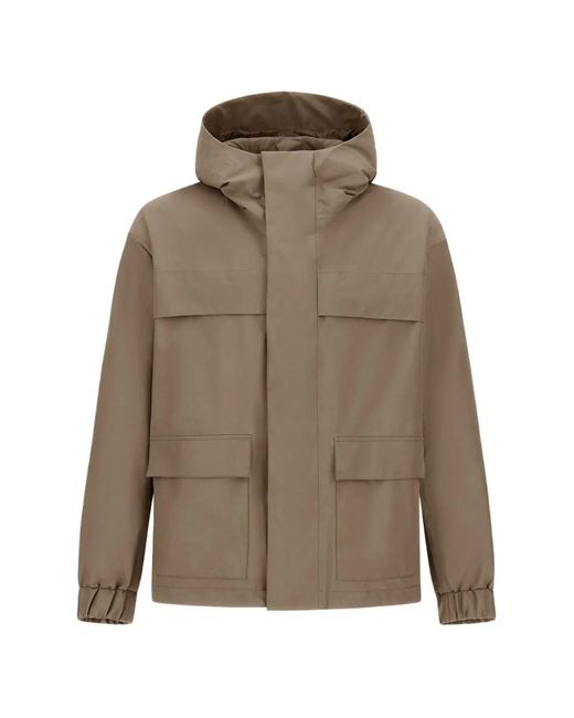 Chaqueta Holgada Con Capucha Herno de hombre de color Brown