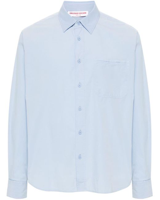 Orlebar Brown Blue Grasmoor Gd Cotton Shirt for men
