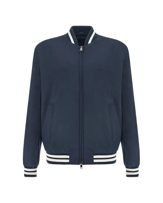 Paul & Shark Blue Veste Bomber Typhoon Zippée for men