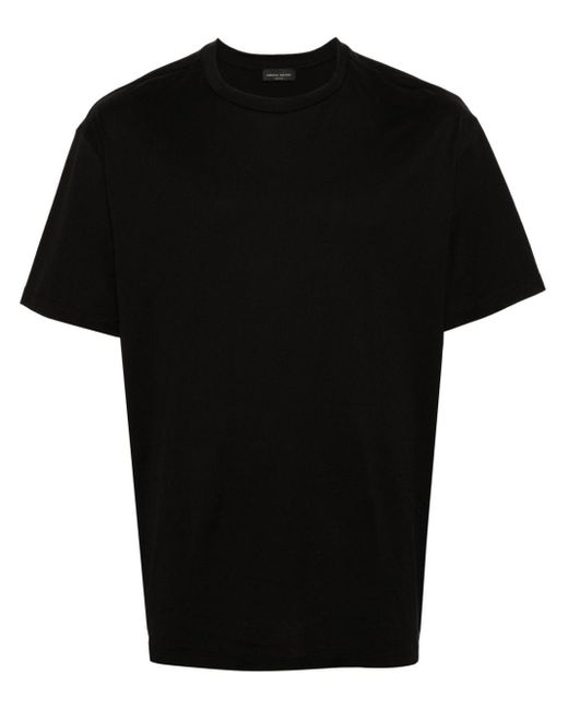 T-shirt girocollo di Roberto Collina in Black da Uomo