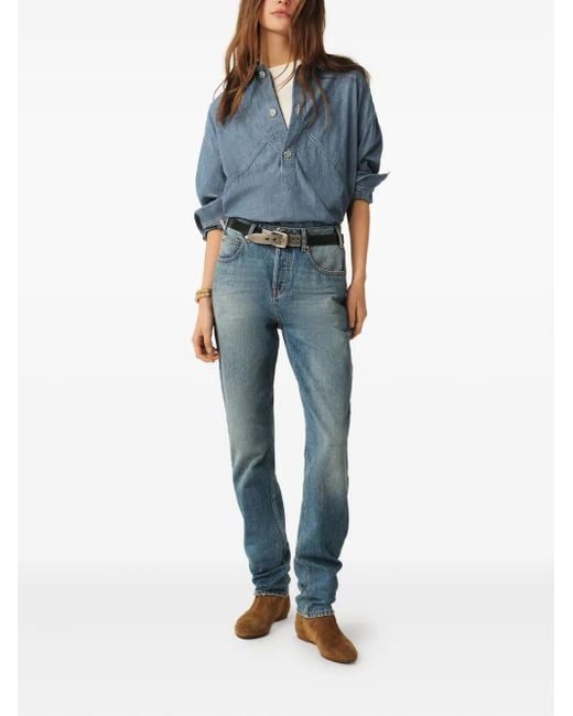 Ba&sh Blue Five-Pocket Denim Jeans