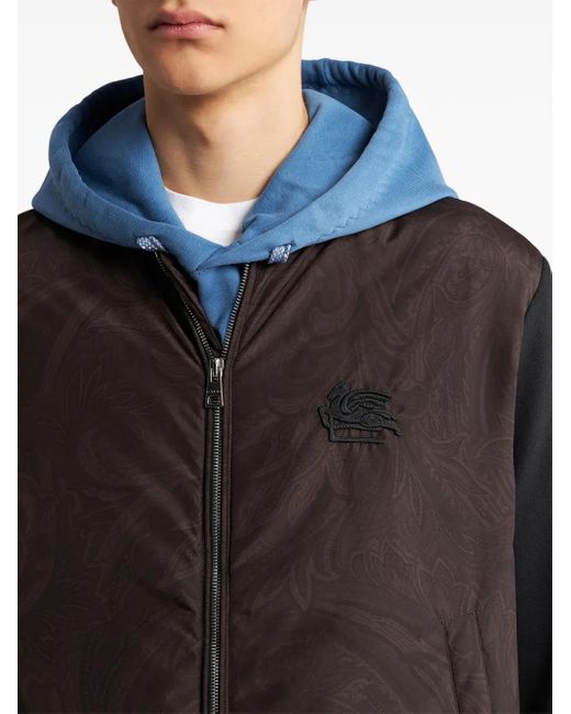 Etro Black Bomber Clothing for men