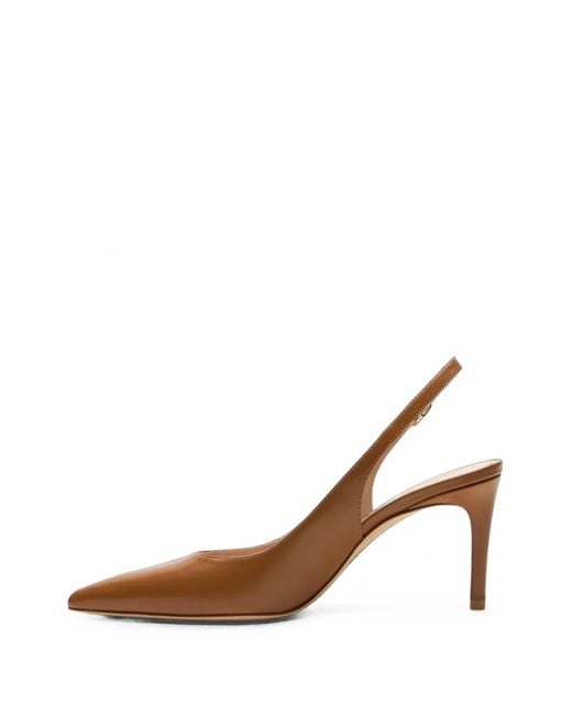 Stuart Weitzman Brown Stuart Power Slingback Pumps