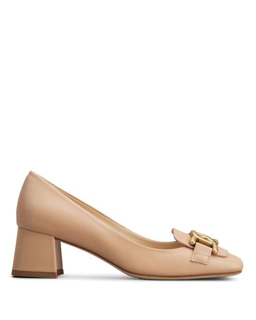 Tod's Natural Kate 50mm Leather Pumps