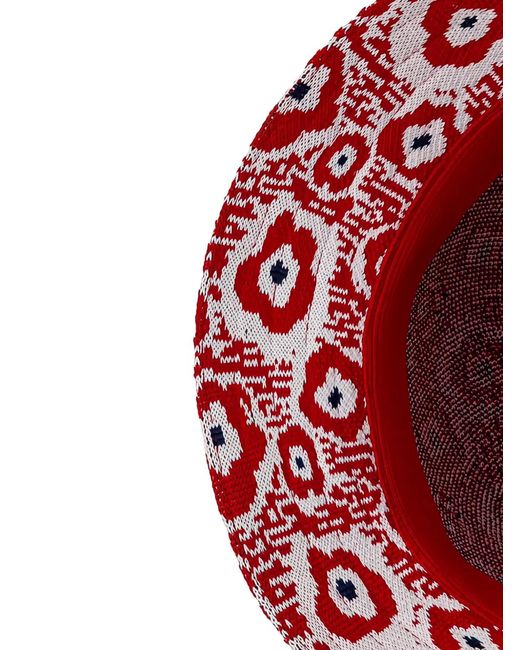 Kangol Red Floral-Pattern Bucket Hat